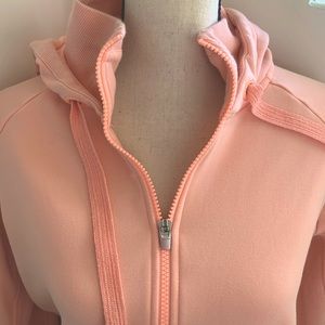 EUC light coral ATHLETA zip sweater